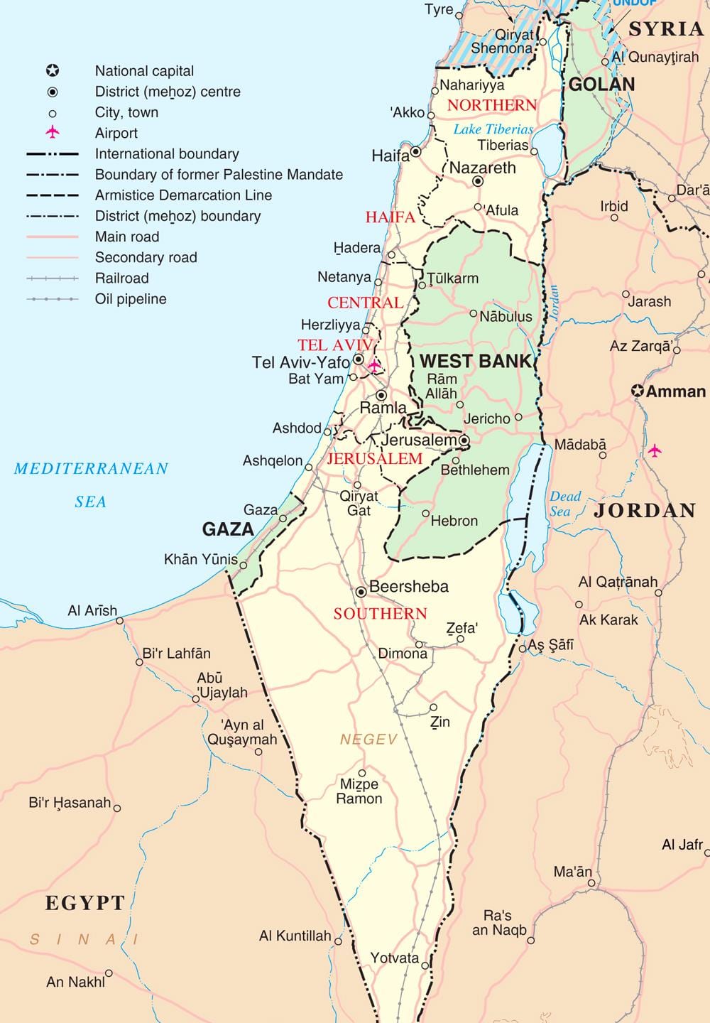 خريطة إسرائيل السياحية