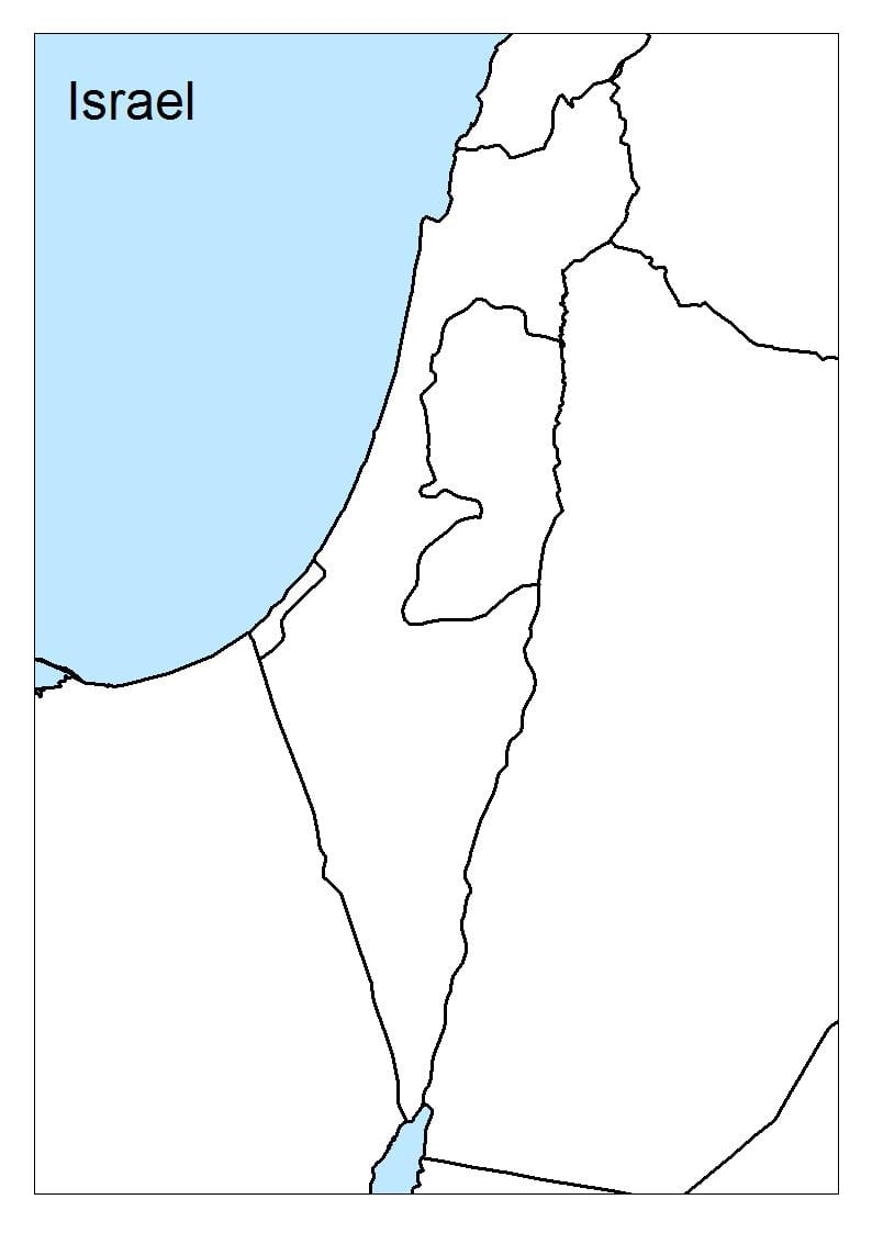 خريطة إسرائيل فارغة