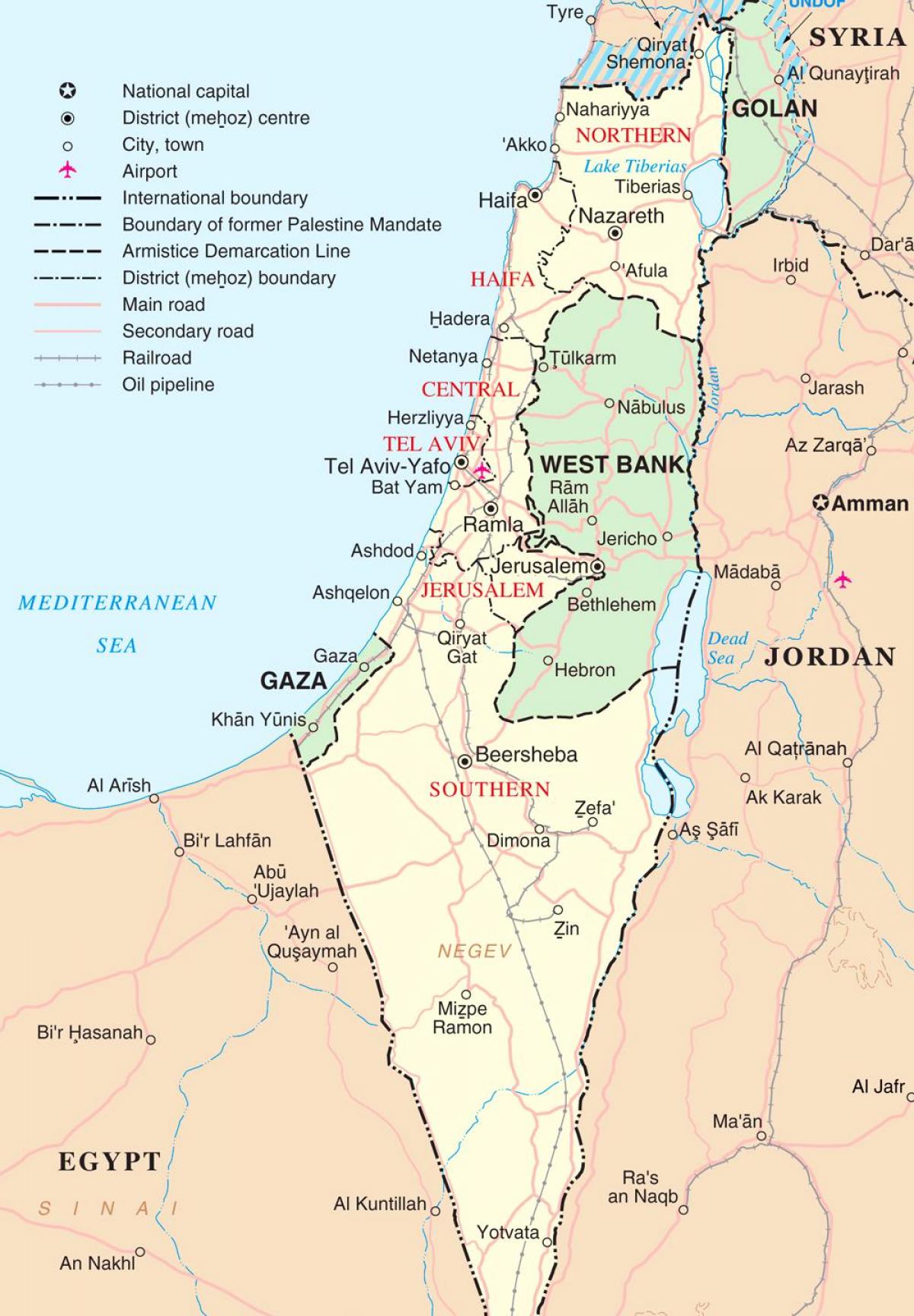خريطة إسرائيل السياحية