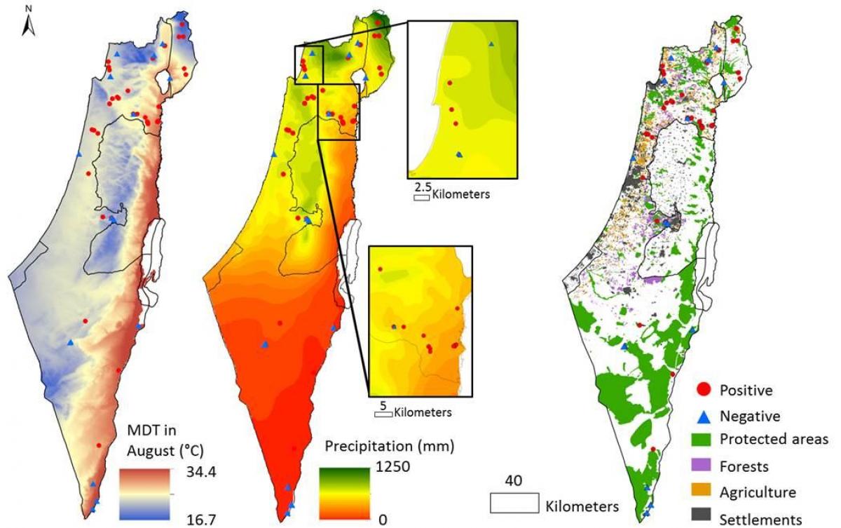 خريطة إسرائيل المناخ