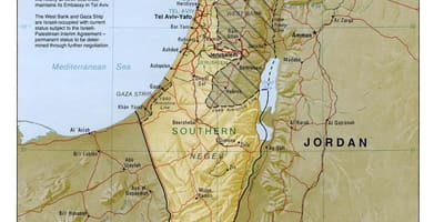 خريطة إسرائيل الجغرافيا 