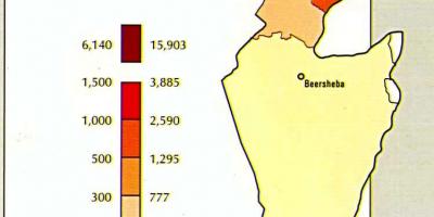 خريطة إسرائيل السكان